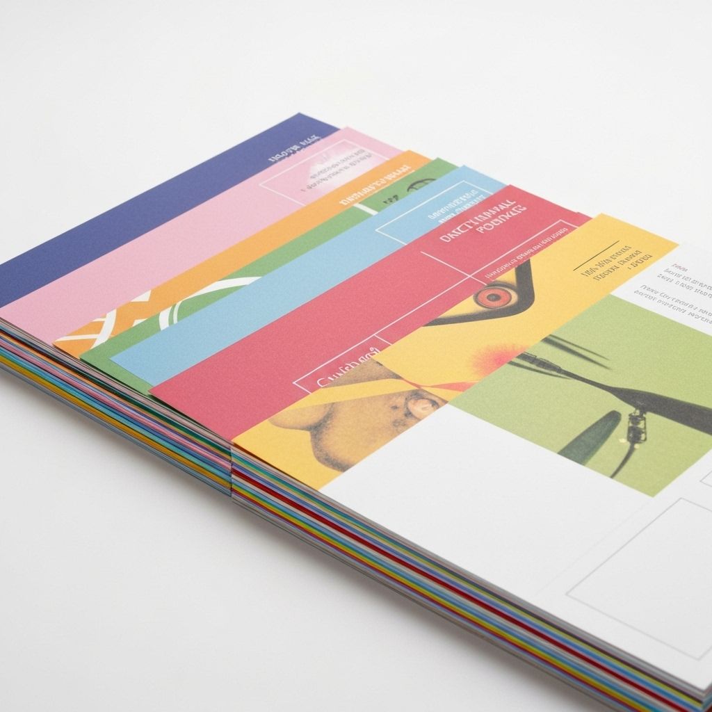 Stack of direct mail postcards